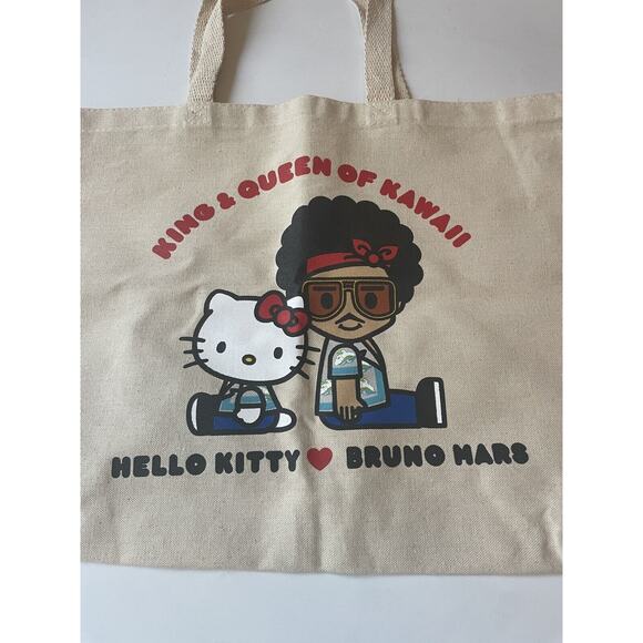 BRUNO‎ MARS HELLO KITTY Collaboration Tote Bag 2024 VEGAS HK Cafe Authentic READ - Picture 3 of 10